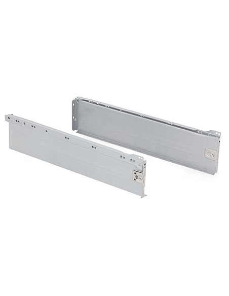 Emuca Kitchen Ultrabox drawer kit, height 150 mm, depth 500 mm, Steel, Metal-grey