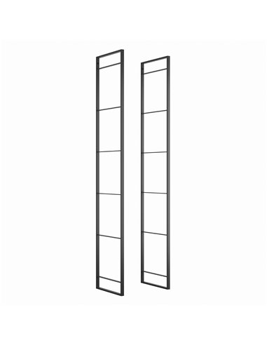 Emuca Frame for Lader shelving unit, Height 1790 mm, Steel, Painted black
