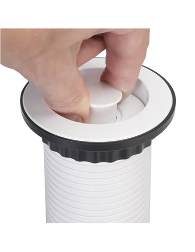 Multiconector removível Emuca Vertikal, 3 plugues tipo Schuko, 2 USB tipo A, Plástico e Alumínio, Pintado de branco EMUCA - 6