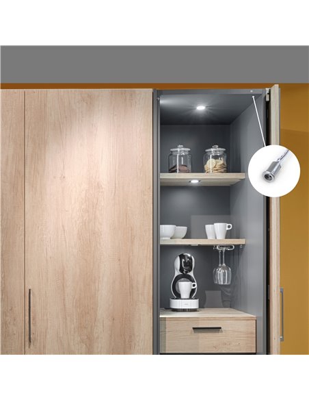 Emuca Sensor LED Point door SIMPLE (proximidad) (240V AC), Plástico, Pintado aluminio