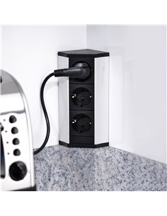 Emuca Multiconnecteur V Dock, Anodisé mat, Plastique et Aluminium, 1 ut. 2