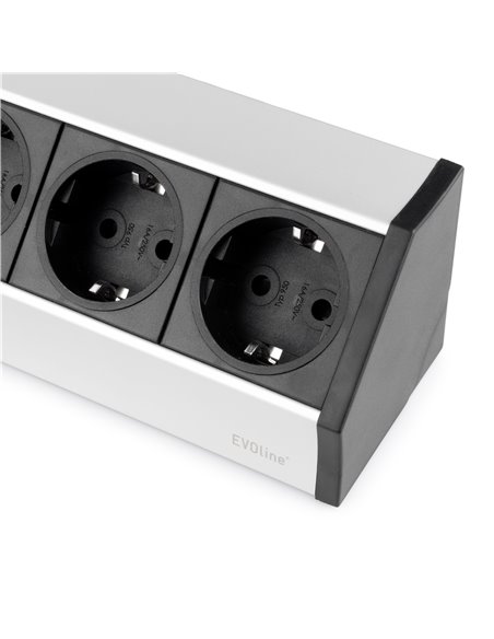 Emuca Multiconnecteur V Dock, Anodisé mat, Plastique et Aluminium, 1 ut.