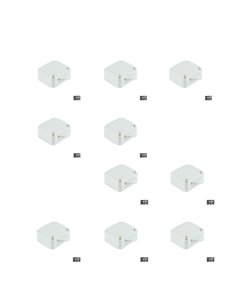 Emuca Wardrobe door switch, Plastic, White, 10 pcs.
