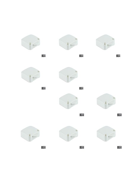 Emuca Lote de 10 interruptores que se ativam ao abrir ou fechar a porta de um armário, Plástico, Branco EMUCA - 1