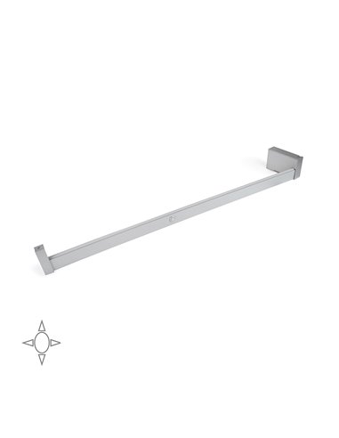 Barra de armário Emuca com luz LED Castor, bateria removível e sensor de movimento, L858mm, Plástico e alumínio, Cinza metálico 