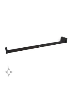 Emuca Barra appendiabili per armadi con luce LED, regolabile 858-1.008 mm, batteria rimovibile,sensore di movimento, Luce bianca