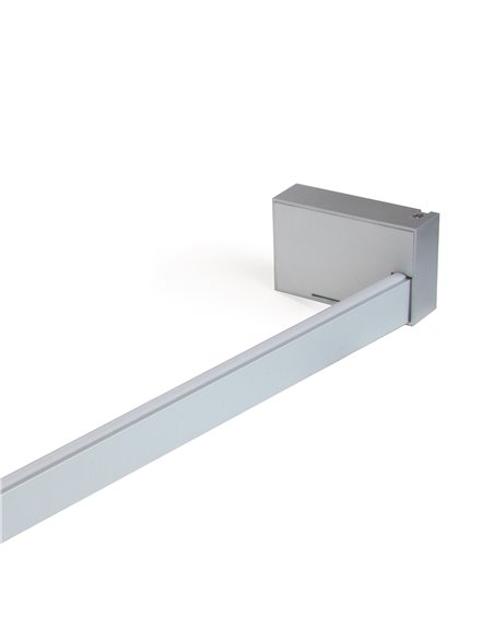 Emuca Barra appendiabili per armadi con luce LED, regolabile 858-1.008 mm, batteria rimovibile,sensore di movimento, Luce bianca