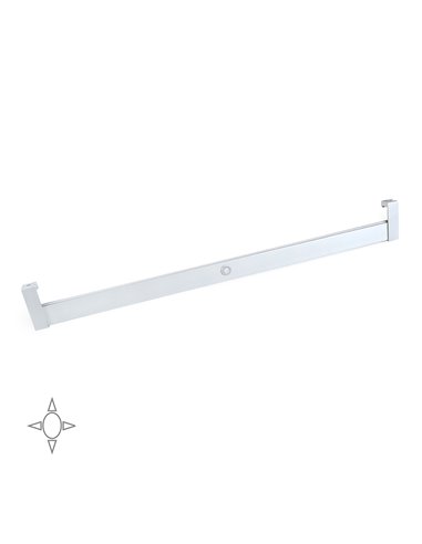 Barra de armário Emuca com luz LED Polux com sensor de movimento (12V DC), L708mm, Plástico e Alumínio, Cinza metálico EMUCA - 1