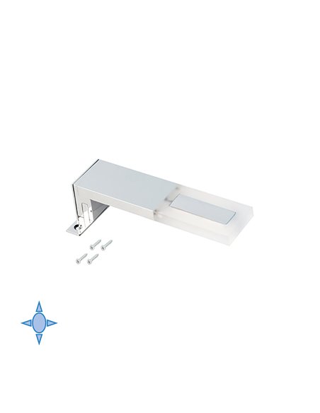 Emuca Sagitarius Aplique LED para espelho para banheiro 40 mm (AC 230V 50Hz), 5 W, Cromo, Plástico e Alumínio EMUCA - 1