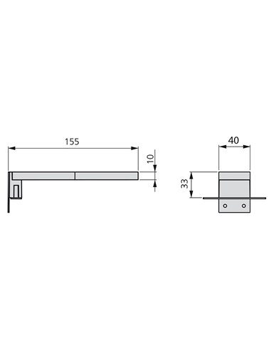 Emuca Aplique LED para espejo de baño Sagitarius 40 mm (AC 230V 50Hz), 5 W, Cromado, Plástico y Aluminio