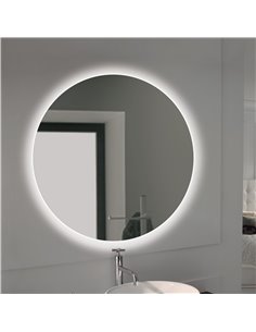 EMUCA | Cassiopeia bathroom mirror with decorative LED lighting Ø60cm 2