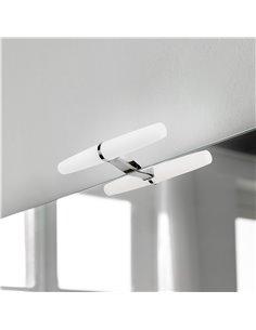 Faretto LED Emuca per specchio da bagno Gemini, IP44, 233 mm, Plastica, Cromo 2