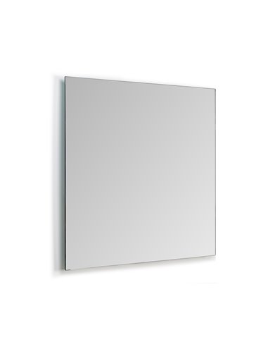 Emuca Espejo de baño Centaurus con iluminación LED decorativa, rectangular 600x800mm, AC 230V 50Hz, 14W, Aluminio y Cristal