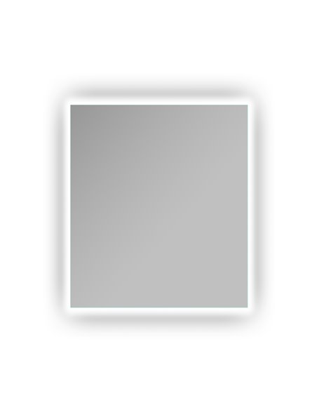 Emuca Centaurus mirror with LED decorative lighting, rectangular 600 x 800 mm, AC 230V 50Hz, 14 W, Aluminium and Glass, 1 ut