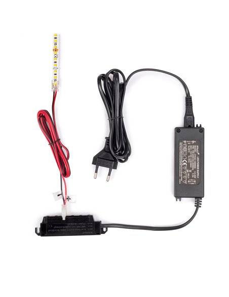 Emuca Transformador de corriente para luces LED (12V DC), Potencia 15W, Plástico