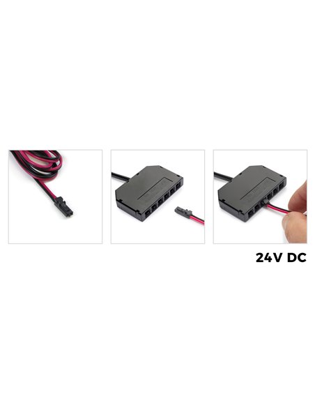 Emuca Transformador de corriente para luces LED (24V DC), Potencia 15W, Acero y Aluminio
