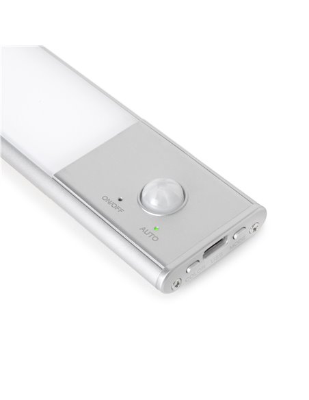 Emuca Kaus Aplique LED recarregável USB com sensor de movimento, L240mm, Plástico e Alumínio, Anodizado mate EMUCA - 9