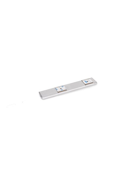 Emuca Aplique LED recargable por USB Kaus con sensor de movimiento, L240mm, Plástico y Aluminio, Anodizado mate
