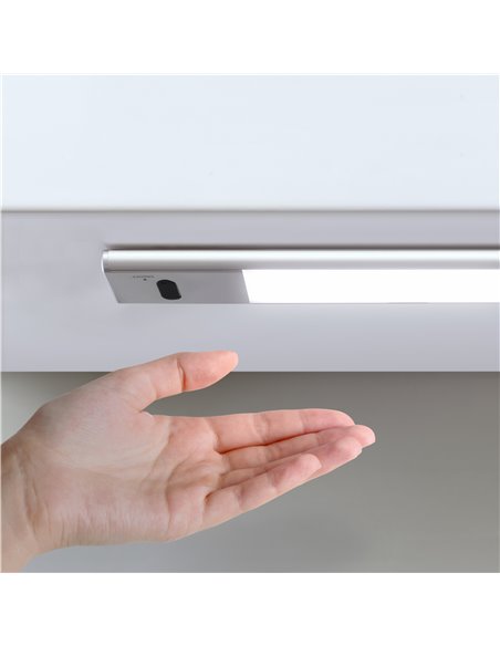 Emuca Kaus Aplique LED recarregável USB com sensor de toque de proximidade, L400mm, Plástico e Alumínio, Anodizado mate EMUCA - 