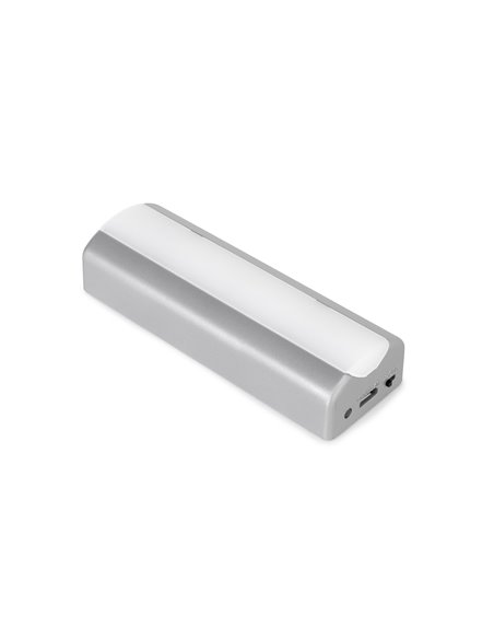 Emuca Luminaire à LED Rigel rechargeable par USB pour l'intérieur des tiroirs avec capteur de vibrations, Plastique, 1 W