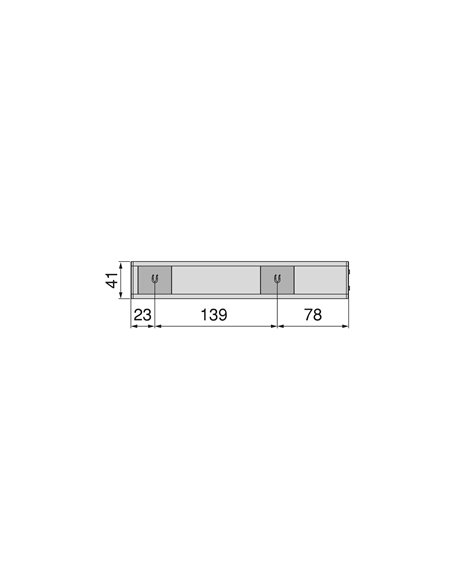 Emuca Aplique LED recargable por USB Kaus Black con sensor táctil de proximidad, L240mmPlástico y Aluminio, Pintado negro