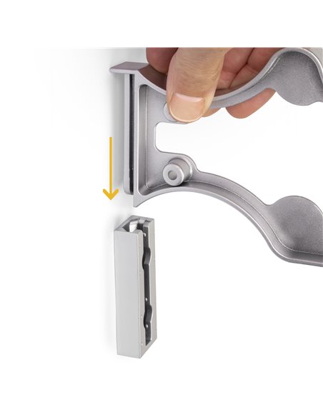 Emuca Porta scarpe per interno armadio, regolabile 560-1000 mm, Acciaio e plastica, Grigio metallizzato