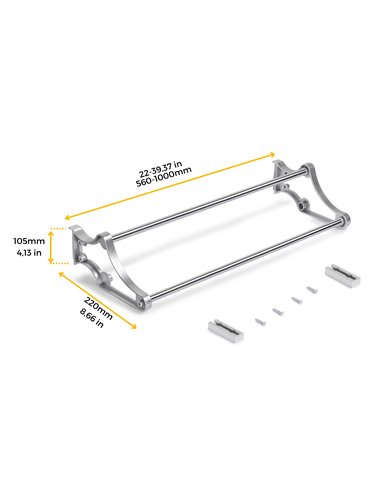 Emuca Self Shoe Rack para interior de armário, Aço e Plástico, Alumínio pintado EMUCA - 9
