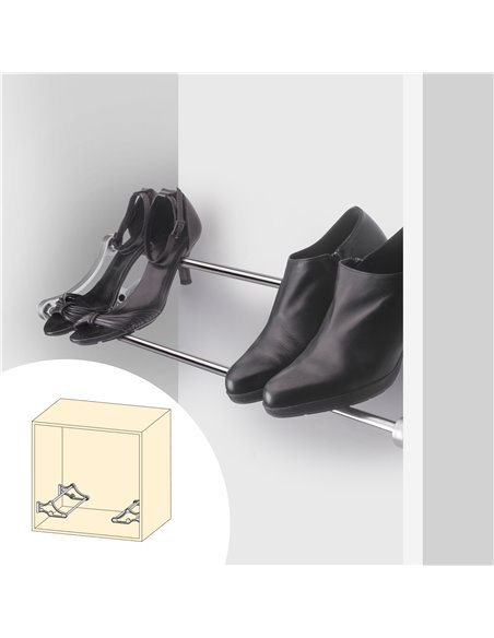 Emuca Self Shoe Rack para interior de armário, Aço e Plástico, Alumínio pintado EMUCA - 11