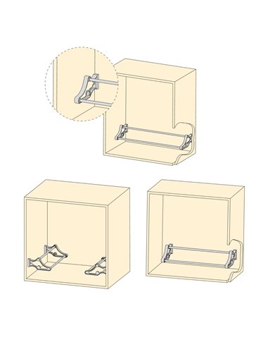Emuca Self Shoe Rack para interior de armário, Aço e Plástico, Alumínio pintado EMUCA - 12