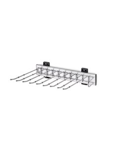 Emuca Side mount Self trouser rack for wardrobe, right mount, Steel and plastic, Chrome