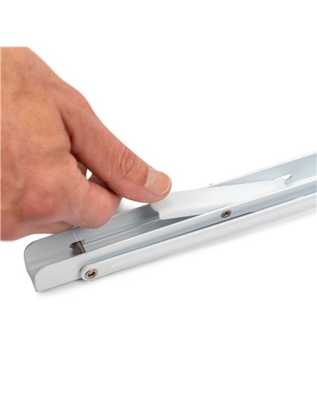 Emuca Juego de soportes plegables para estante, longitud 203mm, Acero, Pintado blanco