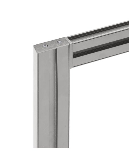 Emuca Kit de estructura modular Zero con herrajes para el montaje de fijación a pared, Aluminio y Zamak, Pintado color gris pied