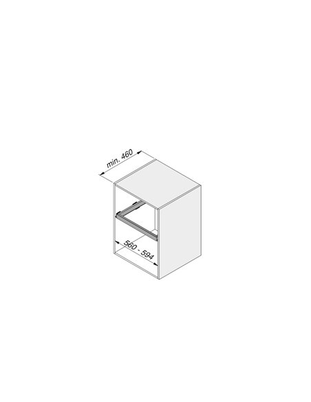 Emuca Kit of wire basket and rack with soft-close slide for closets, adjustable, module 600mm, Stone grey painted