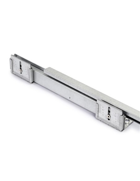Emuca Kit cestello in filo metallico e telaio con guide a chiusura morbida per armadio, regolabile, modulo 900mm, Nero testurizz