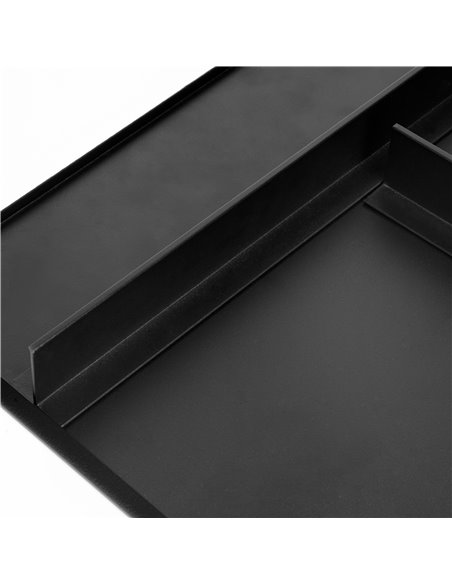 Emuca Kit vassoio con 3 cestelli e telaio con guide a chiusura morbida per armadio, regolabile, modulo 900mm, Nero testurizzato