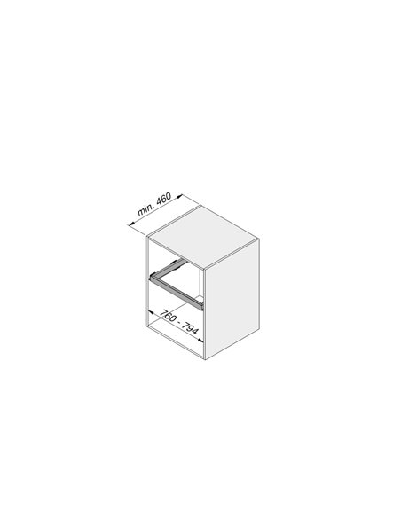 Emuca Jeu de 7 tringles à pantalon avec 1 plateau auxiliaire et glissières à fermeture douce pour armoires, réglable, module 800