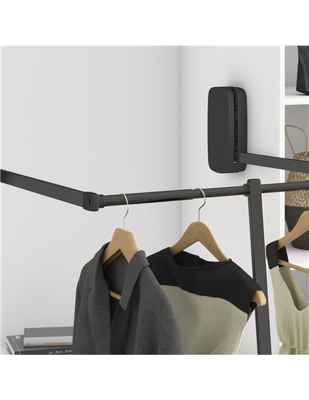 Emuca Side insert for folding hanger, Plastic, Titanium, 2un