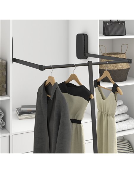 Emuca Side insert for folding hanger, Plastic, Titanium, 2un