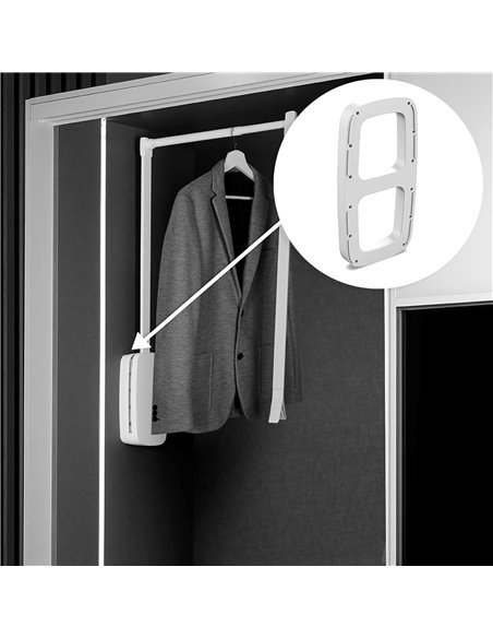 Emuca Side insert for folding hanger, Plastic, Titanium, 2un
