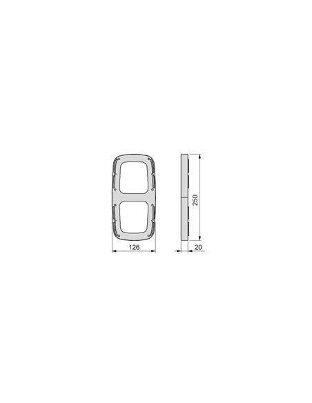 Emuca Side insert for folding hanger, Plastic, Titanium, 2un