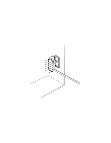 Emuca Side insert for folding hanger, Plastic, Titanium, 2un