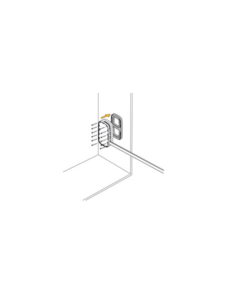 Emuca Side insert for folding hanger, Plastic, Titanium, 2un