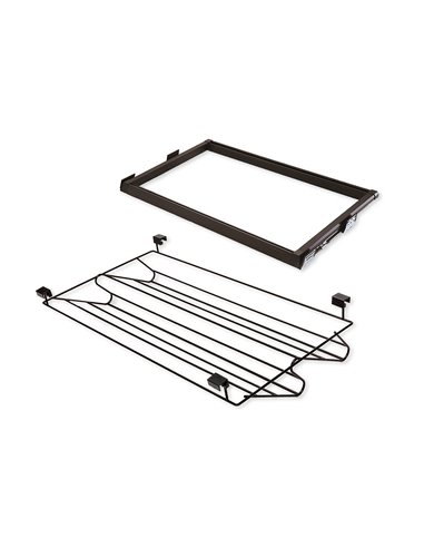 Emuca Set of ball bearing drawer runner, 45 x 400 mm, total extraction, Zinc plated, 5 pcs.