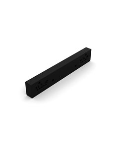 Emuca Set of side spacers for frame Hack, Black plastic, Plastic, 1 lot of 4 units