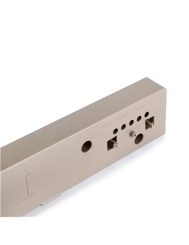 Emuca Jeu d'entretoises latérales pour le cadre Hack, Plastique couleur pierre, Plastique, 1 lot de 4 unités