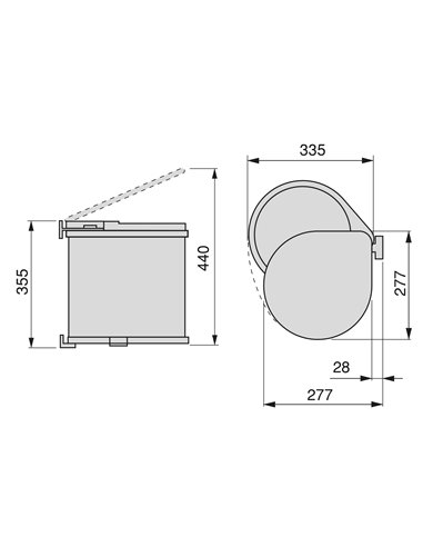 Emuca Adhesive screw covers, D. 13 mm, Wenge color, 1.000 pcs.