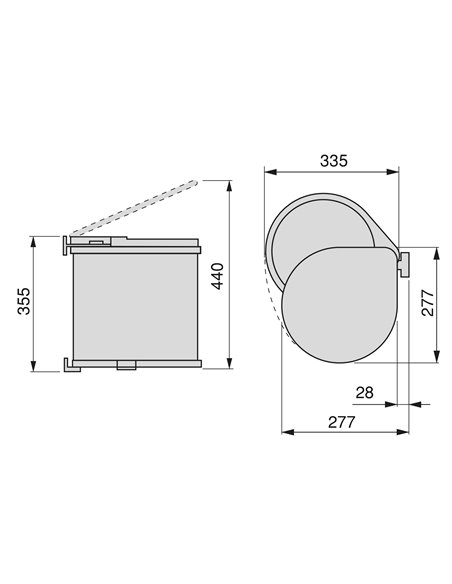 Emuca Adhesive screw covers, D. 13 mm, Wenge color, 1.000 pcs.