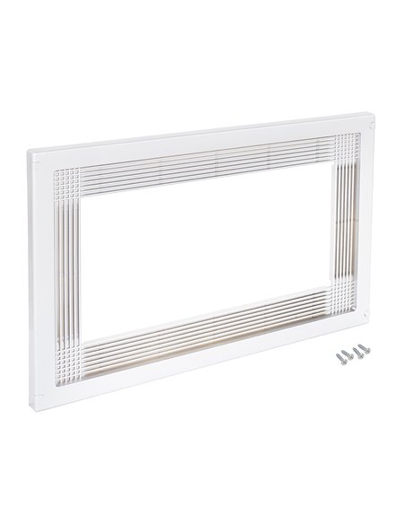 Emuca Cornice microonde, modulo 600 mm, Plastica, Bianco
