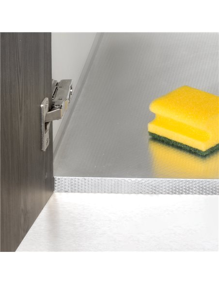 Emuca LED spotlight, D. 65 mm, natural white light, Plastic, Satin nickel