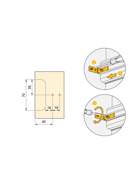Kit Emuca de 2 perfis centrais Gola para móveis de cozinha, comprimento 2,35m, com acessórios, Alumínio, Anodizado mate EMUCA - 